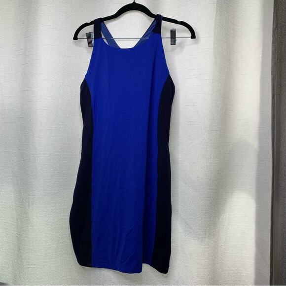 Athleta color block navy swim dress upf 50 size small - Picture 2 of 5